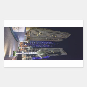 Adesivo Retangular Arquitetura de Dubai à noite