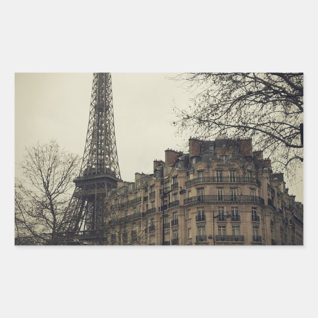 Adesivo Retangular Arquitetura Eiffel Tower Paris (Frente)
