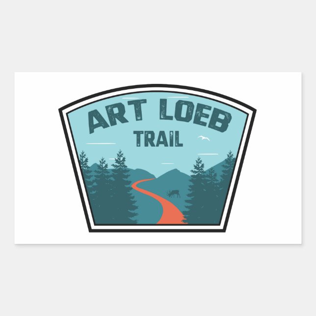 Adesivo Retangular Art Loeb Trail Carolina do Norte (Frente)