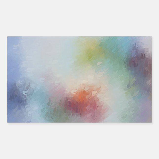 Adesivo Retangular Arte Abstrata Moderna Modelo Personalizado Colorid (Frente)