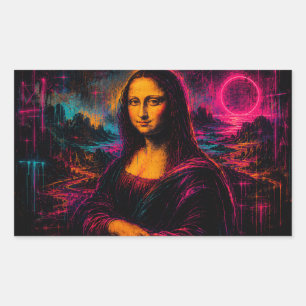 Adesivo Retangular Arte da Mona Lisa