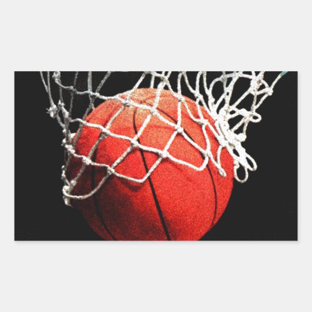 Adesivo Retangular Arte de Basquete (Frente)