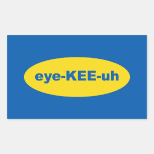 Adesivo Retangular Arte do Logotipo da IKEA