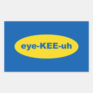 Adesivo Retangular Arte do Logotipo da IKEA