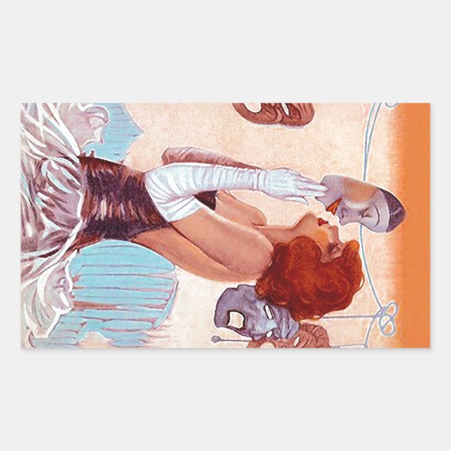 Adesivo Retangular Arte em exercício do Teatro Ascensão Sticker Drama (Frente)