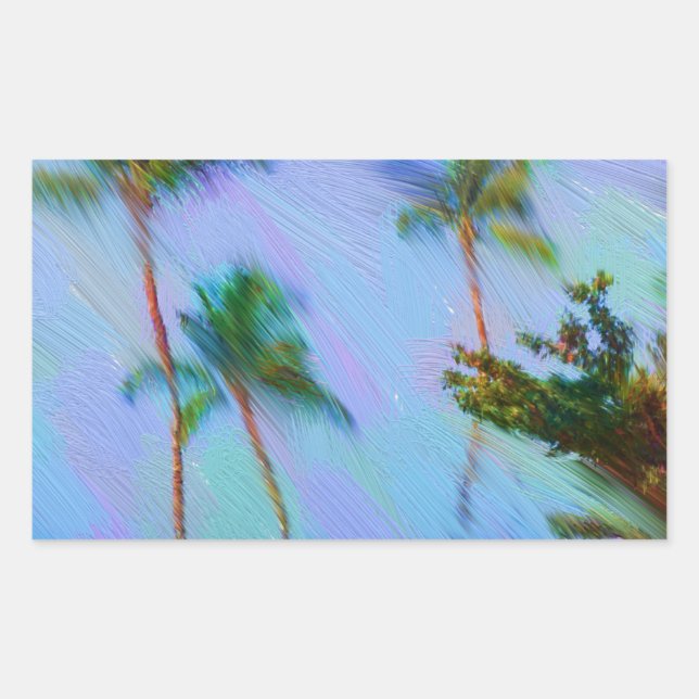 Adesivo Retangular Arte Havaiana (Frente)