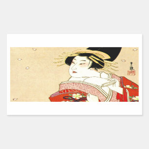 Adesivo Retangular Arte oriental legal do tatuagem de Agemaki do