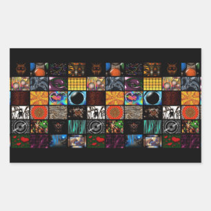 Adesivo Retangular Arte Pop Decorativa em Padrão