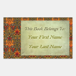 Adesivo Retangular Artefato Saturado Cartazes Personalizados Florais