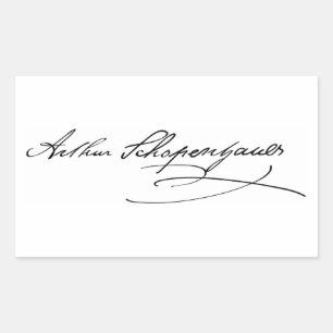 Adesivo Retangular Arthur Schopenhauer Signature