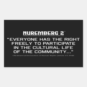 Adesivo Retangular Artigo 27º Declaração dos defensores dos direitos 