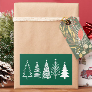 Adesivo Retangular Árvore de Natal