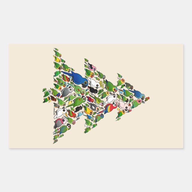 Adesivo Retangular Árvore de Natal de Cenoura (Frente)