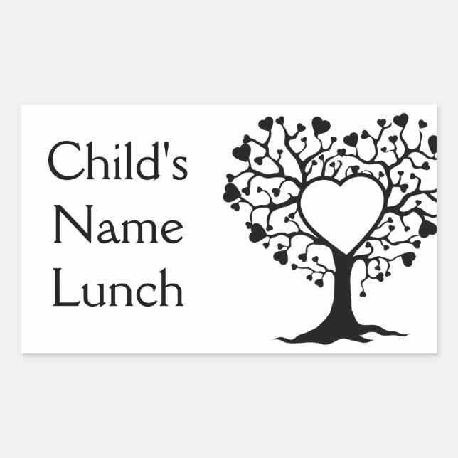 Adesivo Retangular Árvore do Coração (Frente)