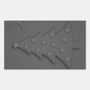 Adesivo Retangular Árvore Sombra de Natal