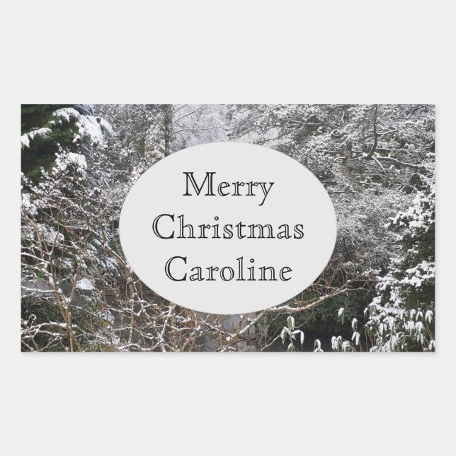 Adesivo Retangular Árvores Neves (Frente)