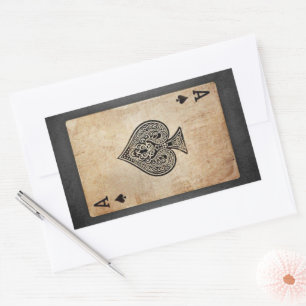 Adesivo Retangular Ás de espadas travesseiro decorativo