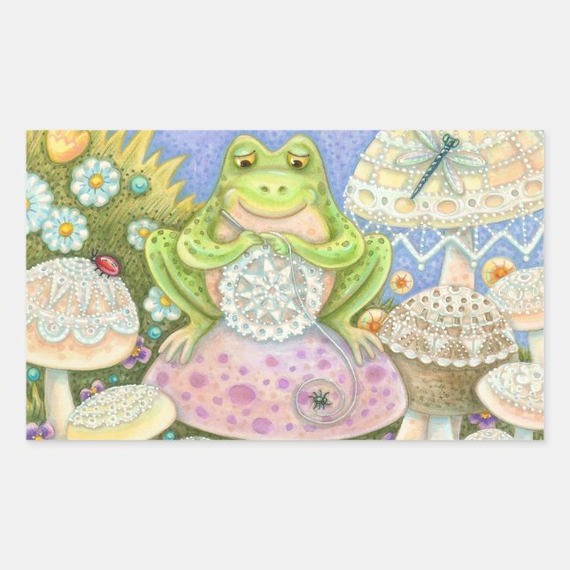 Adesivo Retangular As Doílias Fazem Uma Folha De SAPO Doméstico Hoppy (Frente)