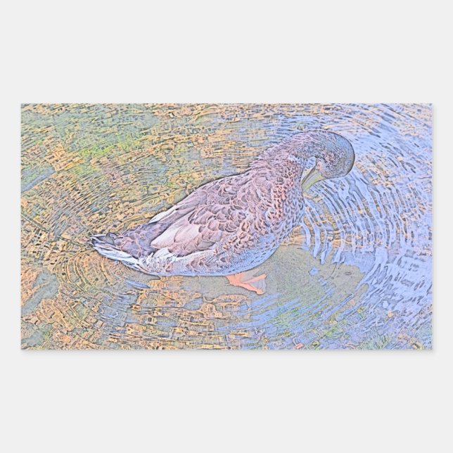 Adesivo Retangular As ondulações (Frente)