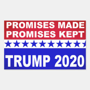 Adesivo Retangular As promessas do trunfo 2020 mantiveram-se popular