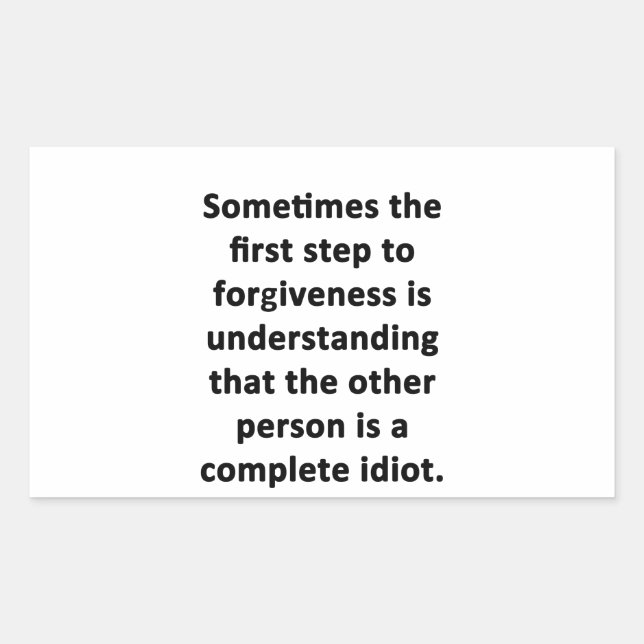 Adesivo Retangular Às vezes, o primeiro passo (Frente)