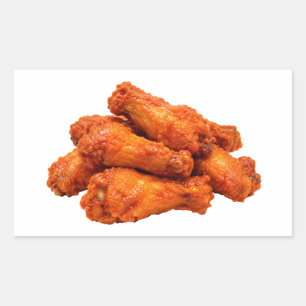 Adesivo Retangular Asas de Frango Buffalo Crocantes Comida