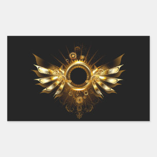 Adesivo Retangular Asas steampunk