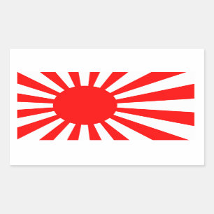 Adesivo Retangular Ascensão Sun Flag do Japão