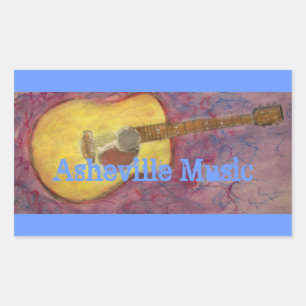 Adesivo Retangular Asheville Music
