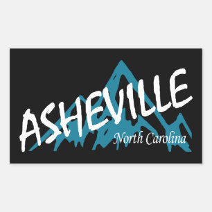 Adesivo Retangular Asheville North Carolina Mounates