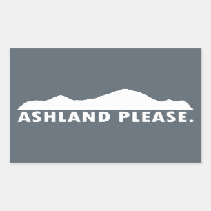 Adesivo Retangular Ashland Oregon, por favor