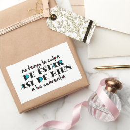 Adesivo Retangular Así de bien a los 40