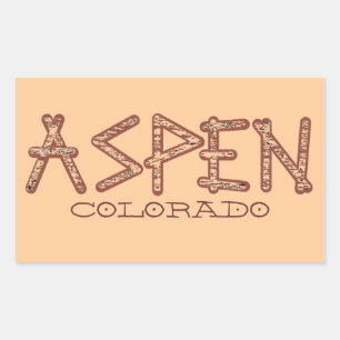 Adesivo Retangular Aspen do Colorado, baterista da janela da árvore r