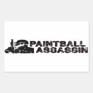 Adesivo Retangular Assassino de Paintballing
