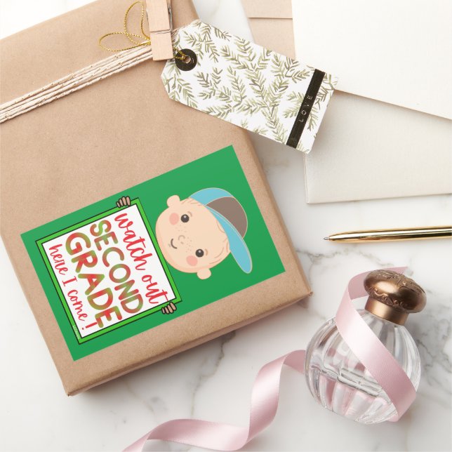 Adesivo Retangular ASSISTA A SEGUNDA GRADE AQUI EU VENHO engraçado (Presentear)