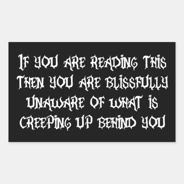 Adesivo Retangular Assustadora (Frente)