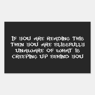 Adesivo Retangular Assustadora