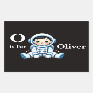 Adesivo Retangular Astronauta Personalizado