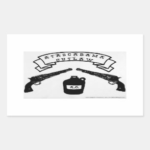 Adesivo Retangular Atascabama Sticker