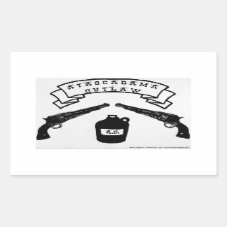 Adesivo Retangular Atascabama Sticker