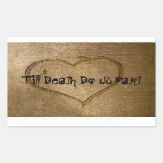 Adesivo Retangular Até a morte, temos o tipo de letra "Part Stickers