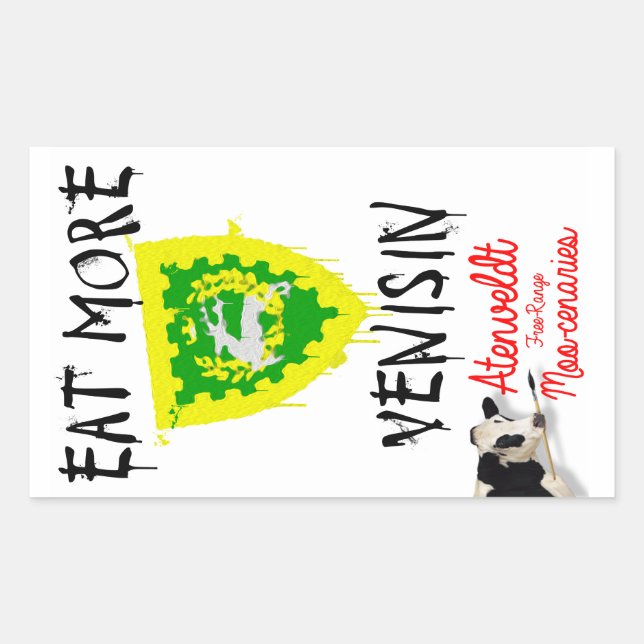 Adesivo Retangular Aten Moocenaries Sticker (Frente)