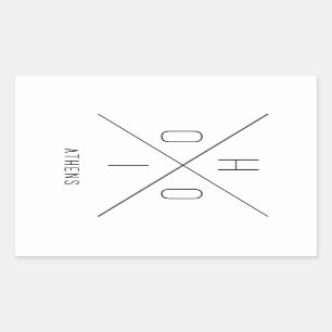 Adesivo Retangular Athens Ohio Sticker