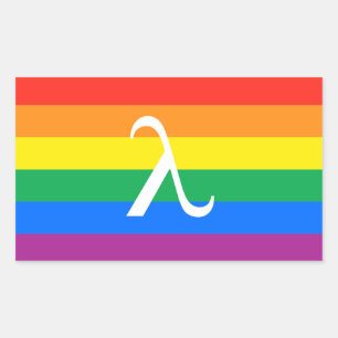 Adesivo Retangular Ativismo de orgulho gay