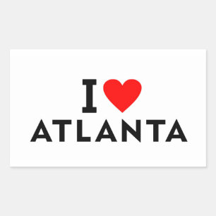 Adesivo Retangular Atlanta Estados Unidos América EUA cidade do coraç