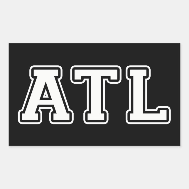 Adesivo Retangular Atlanta Georgia (Frente)