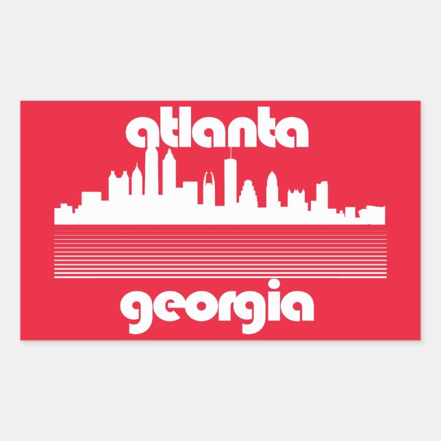Adesivo Retangular Atlanta Georgia (Frente)