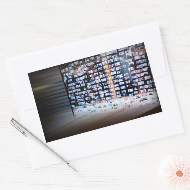 Adesivo Retangular Atravessando fronteiras online (Envelope)