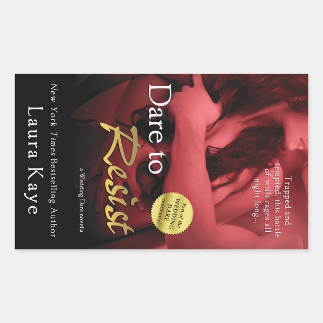 Adesivo Retangular Atrevida-se a resistir a Laura Kaye (Frente)