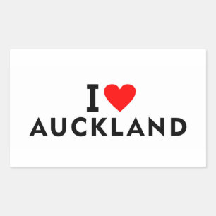 Adesivo Retangular Auckland Nova Zelândia cidade do amor coração gost